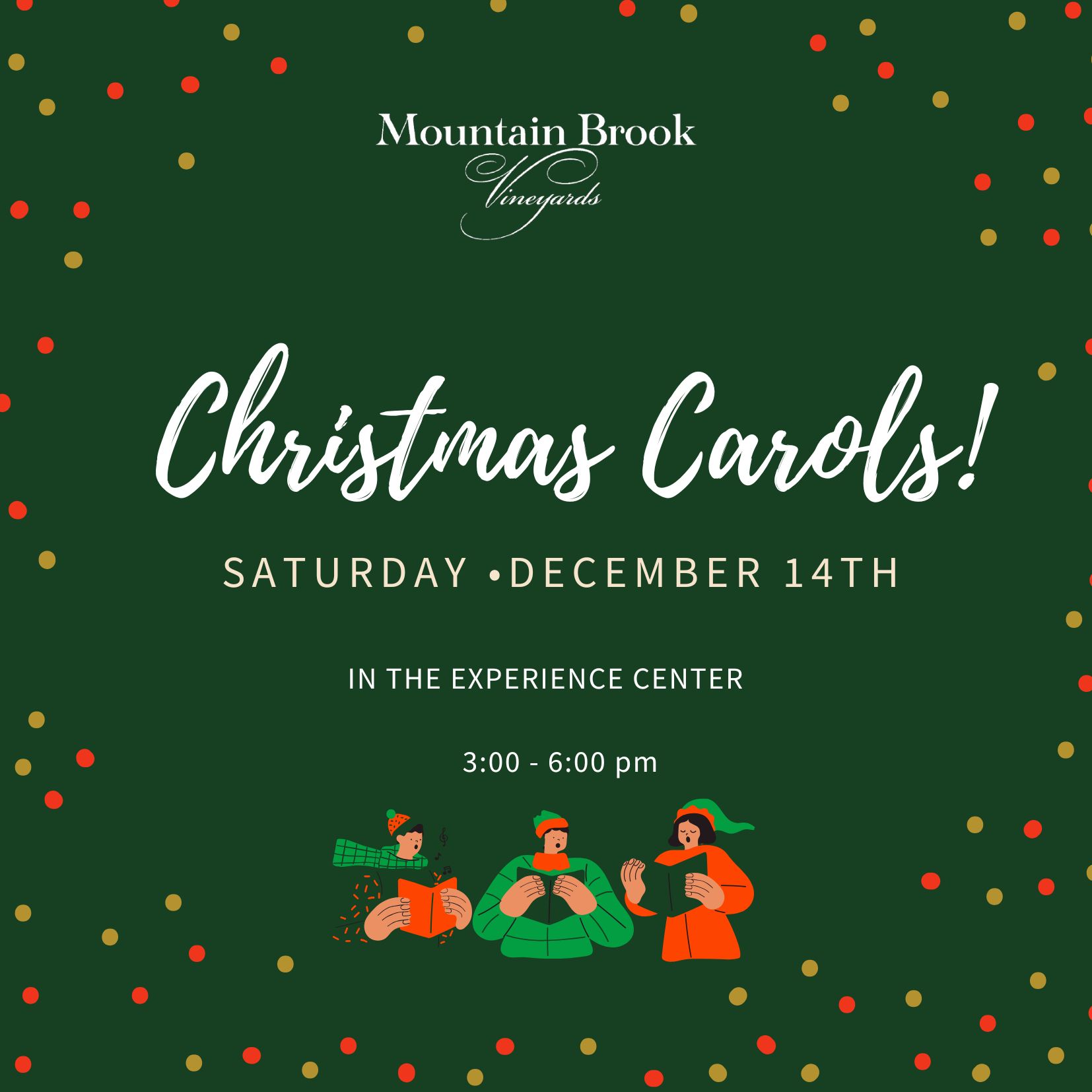 Christmas Carols in The Experience Center